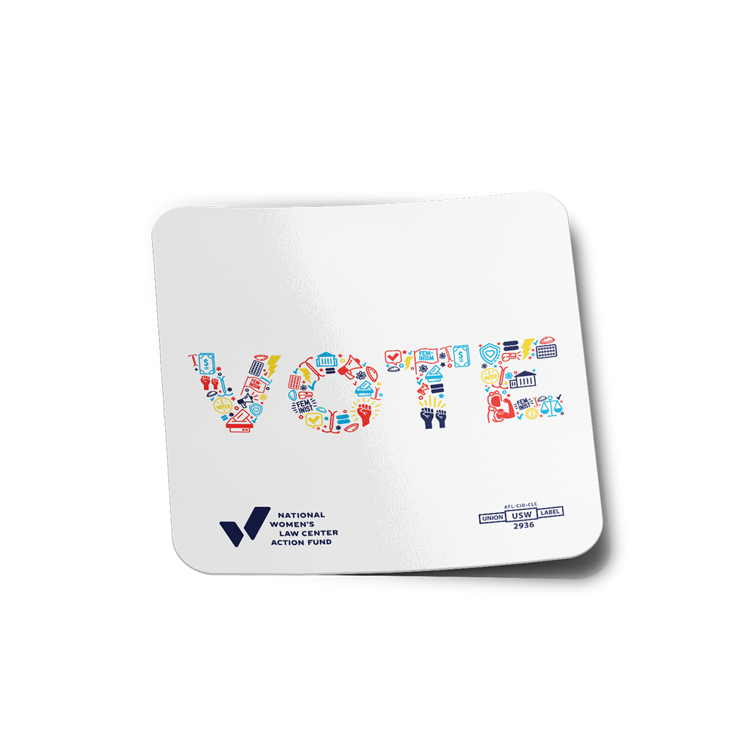 NWLC AF White Vote Sticker
